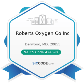 Roberts Oxygen Co Inc - NAICS Code 424690 - Other Chemical and Allied Products Merchant...