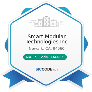 Smart Modular Technologies Inc - NAICS Code 334413 - Semiconductor and Related Device...