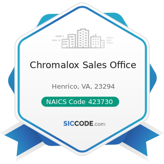 Chromalox Sales Office - NAICS Code 423730 - Warm Air Heating and Air-Conditioning Equipment and...