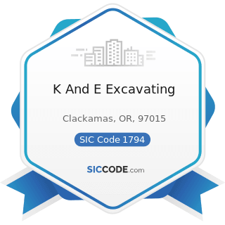 K And E Excavating - SIC Code 1794 - Excavation Work