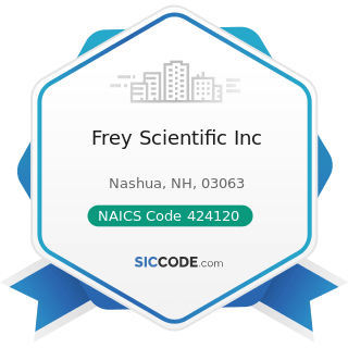 Frey Scientific Inc - NAICS Code 424120 - Stationery and Office Supplies Merchant Wholesalers