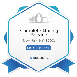 Complete Mailing Service - SIC Code 7331 - Direct Mail Advertising Services