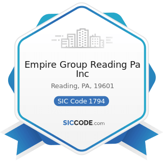 Empire Group Reading Pa Inc - SIC Code 1794 - Excavation Work
