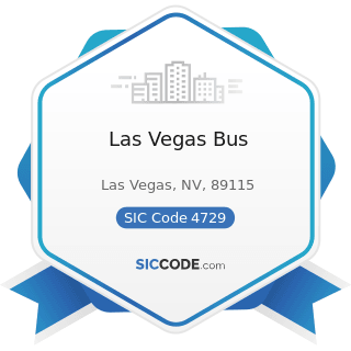 Las Vegas Bus - SIC Code 4729 - Arrangement of Passenger Transportation, Not Elsewhere Classified