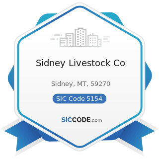 Sidney Livestock Co - SIC Code 5154 - Livestock