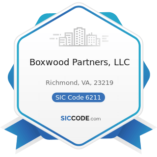 Boxwood Partners, LLC - SIC Code 6211 - Security Brokers, Dealers, and Flotation Companies