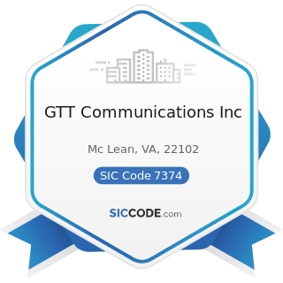 GTT Communications Inc - SIC Code 7374 - Computer Processing and Data Preparation and Processing...