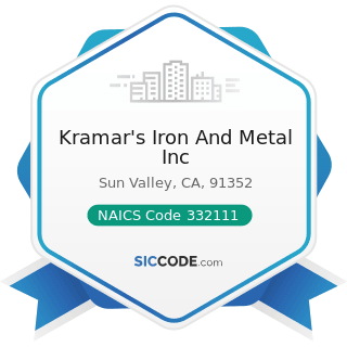 Kramar's Iron And Metal Inc - NAICS Code 332111 - Iron and Steel Forging