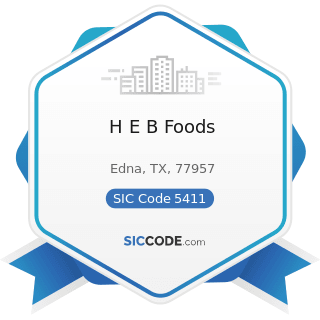 H E B Foods - SIC Code 5411 - Grocery Stores