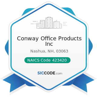 Conway Office Products Inc - NAICS Code 423420 - Office Equipment Merchant Wholesalers