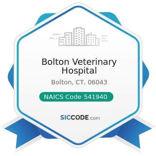 Bolton Veterinary Hospital - NAICS Code 541940 - Veterinary Services