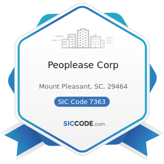 Peoplease Corp - SIC Code 7363 - Help Supply Services