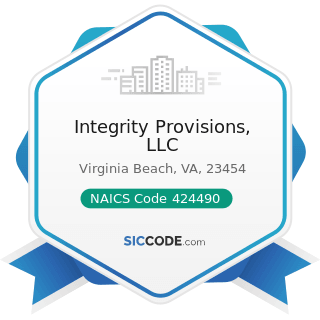 Integrity Provisions, LLC - NAICS Code 424490 - Other Grocery and Related Products Merchant...