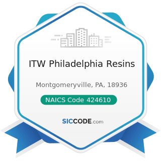 ITW Philadelphia Resins - NAICS Code 424610 - Plastics Materials and Basic Forms and Shapes...