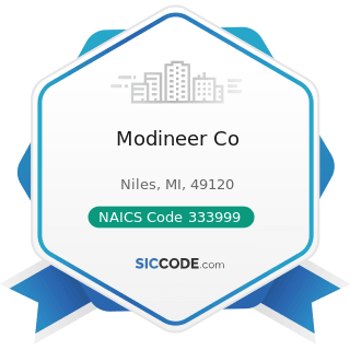 Modineer Co - NAICS Code 333999 - All Other Miscellaneous General Purpose Machinery Manufacturing