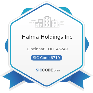 Halma Holdings Inc - SIC Code 6719 - Offices of Holding Companies, Not Elsewhere Classified