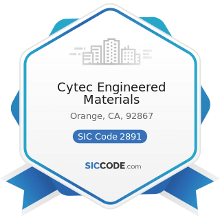 Cytec Engineered Materials - SIC Code 2891 - Adhesives and Sealants