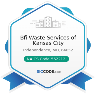 Bfi Waste Services of Kansas City - NAICS Code 562212 - Solid Waste Landfill