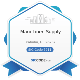 Maui Linen Supply - SIC Code 7211 - Power Laundries, Family and Commercial