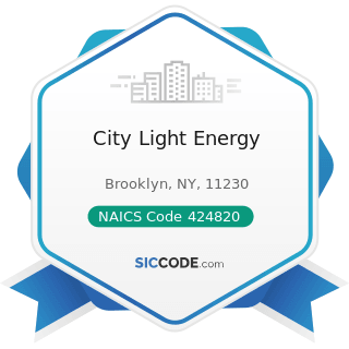 City Light Energy - NAICS Code 424820 - Wine and Distilled Alcoholic Beverage Merchant...