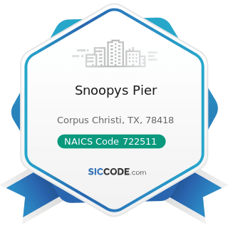 Snoopys Pier - NAICS Code 722511 - Full-Service Restaurants