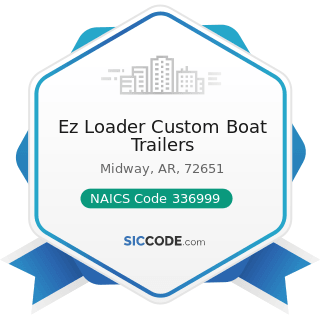Ez Loader Custom Boat Trailers - NAICS Code 336999 - All Other Transportation Equipment...