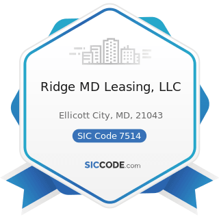 Ridge MD Leasing, LLC - SIC Code 7514 - Passenger Car Rental