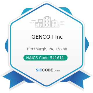 GENCO I Inc - NAICS Code 541611 - Administrative Management and General Management Consulting...