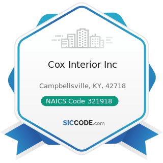 Cox Interior Inc - NAICS Code 321918 - Other Millwork (including Flooring)