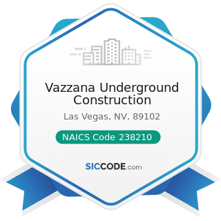 Vazzana Underground Construction - NAICS Code 238210 - Electrical Contractors and Other Wiring...
