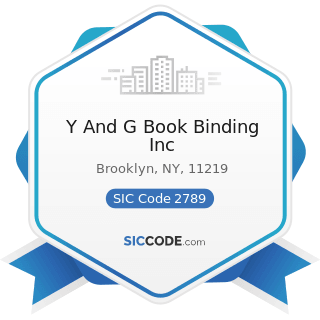 Y And G Book Binding Inc - SIC Code 2789 - Bookbinding and Related Work