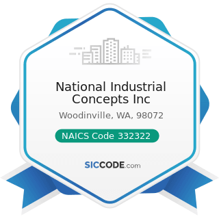 National Industrial Concepts Inc - NAICS Code 332322 - Sheet Metal Work Manufacturing
