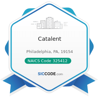 Catalent - NAICS Code 325412 - Pharmaceutical Preparation Manufacturing