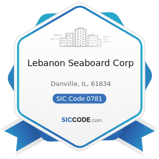 Lebanon Seaboard Corp - SIC Code 0781 - Landscape Counseling and Planning