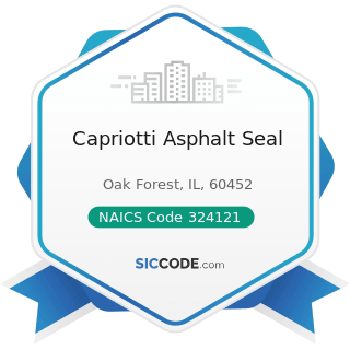 Capriotti Asphalt Seal - NAICS Code 324121 - Asphalt Paving Mixture and Block Manufacturing