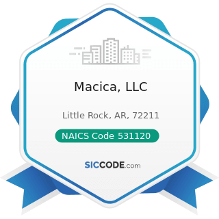 Macica, LLC - NAICS Code 531120 - Lessors of Nonresidential Buildings (except Miniwarehouses)