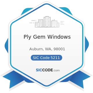 Ply Gem Windows - SIC Code 5211 - Lumber and other Building Materials Dealers