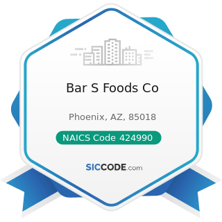 Bar S Foods Co - NAICS Code 424990 - Other Miscellaneous Nondurable Goods Merchant Wholesalers