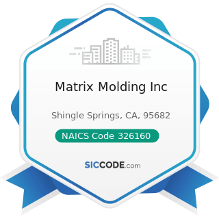 Matrix Molding Inc - NAICS Code 326160 - Plastics Bottle Manufacturing