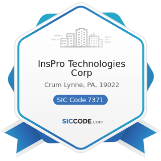 InsPro Technologies Corp - SIC Code 7371 - Computer Programming Services