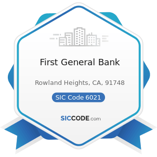 First General Bank - SIC Code 6021 - National Commercial Banks