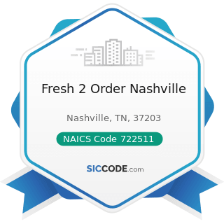 Fresh 2 Order Nashville - NAICS Code 722511 - Full-Service Restaurants