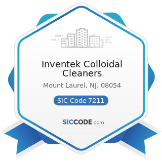 Inventek Colloidal Cleaners - SIC Code 7211 - Power Laundries, Family and Commercial