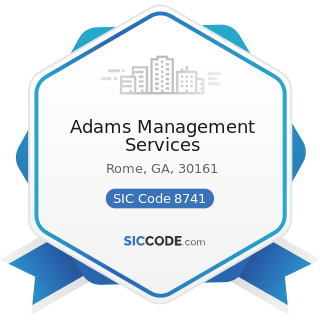 Adams Management Services - SIC Code 8741 - Management Services