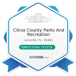 Citrus County Parks And Recreation - NAICS Code 711219 - Other Spectator Sports