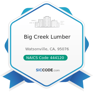 Big Creek Lumber - NAICS Code 444120 - Paint and Wallpaper Stores