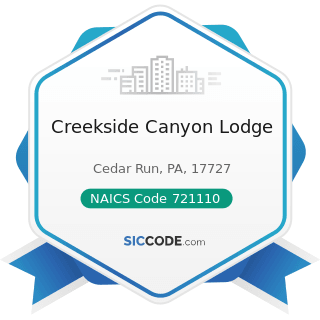 Creekside Canyon Lodge - NAICS Code 721110 - Hotels (except Casino Hotels) and Motels