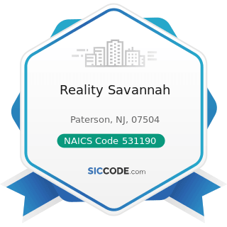 Reality Savannah - NAICS Code 531190 - Lessors of Other Real Estate Property