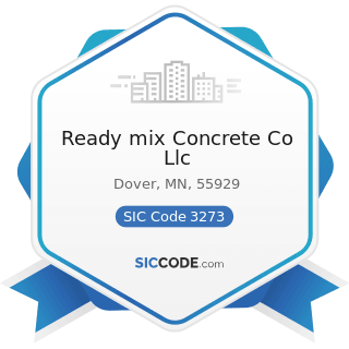 Ready mix Concrete Co Llc - SIC Code 3273 - Ready-Mixed Concrete
