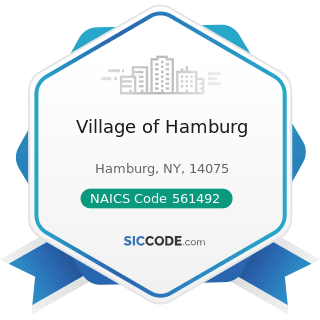 Village of Hamburg - NAICS Code 561492 - Court Reporting and Stenotype Services